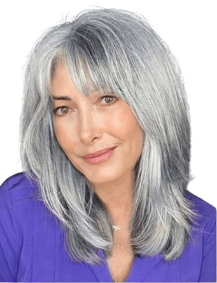 perruque gris argenté pour poupées