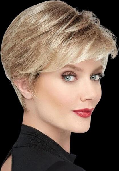 perruque poupées réalistes retro coupe courte cheveux blonds